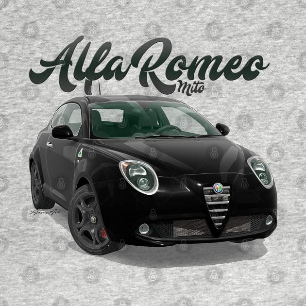 ALFA ROMEO Mito black front by PjesusArt